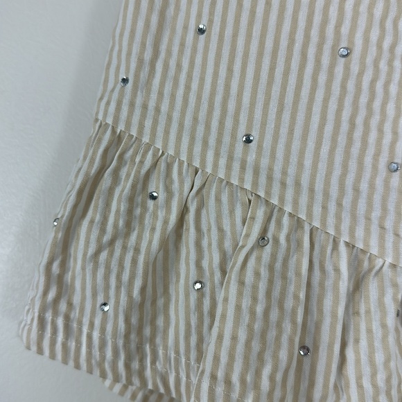 Cinq a Sept Cream Stripe Neema Rhinestone Seersucker Shorts 6 NWT - Picture 7 of 12